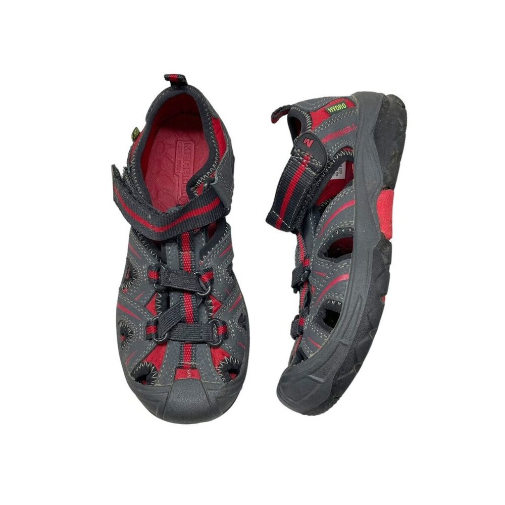Merrell Hydro Hiker Waterproof Sandals Toddler 13 Gray Black Red